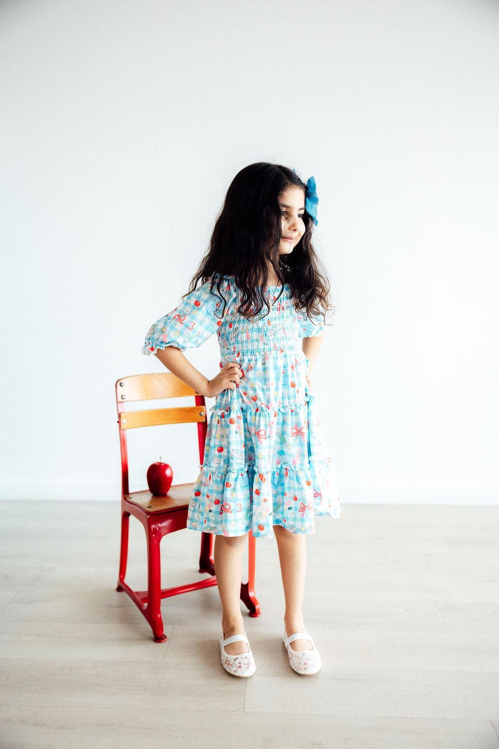 Honor Roll Smocked Ruffle Dress - Image 5