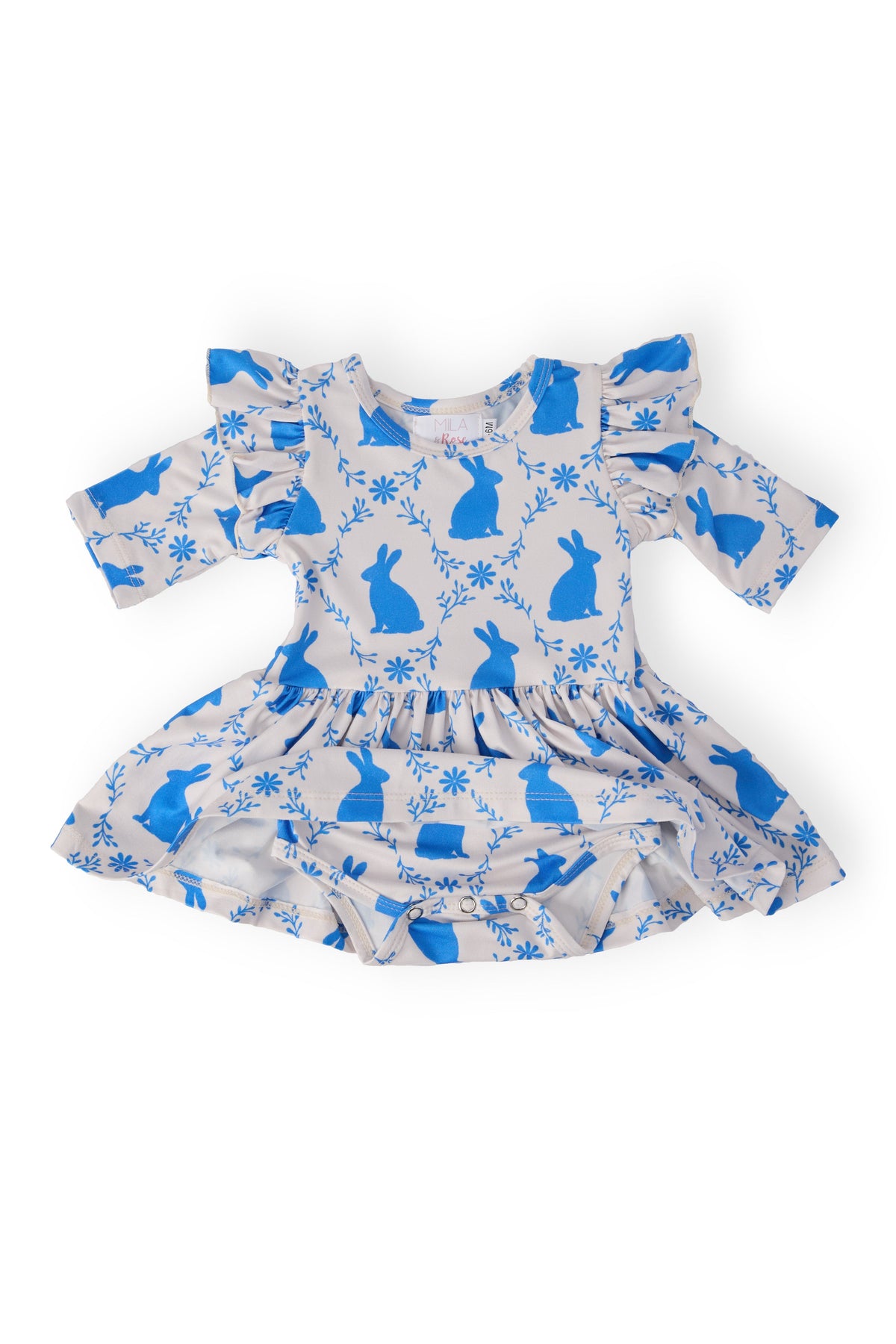 Hop 'til You Drop 3/4 Sleeve Twirl Flutter Bodysuit - Image 2