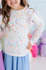 Hoppy Easter L/S Ruffle Tee - Image 2