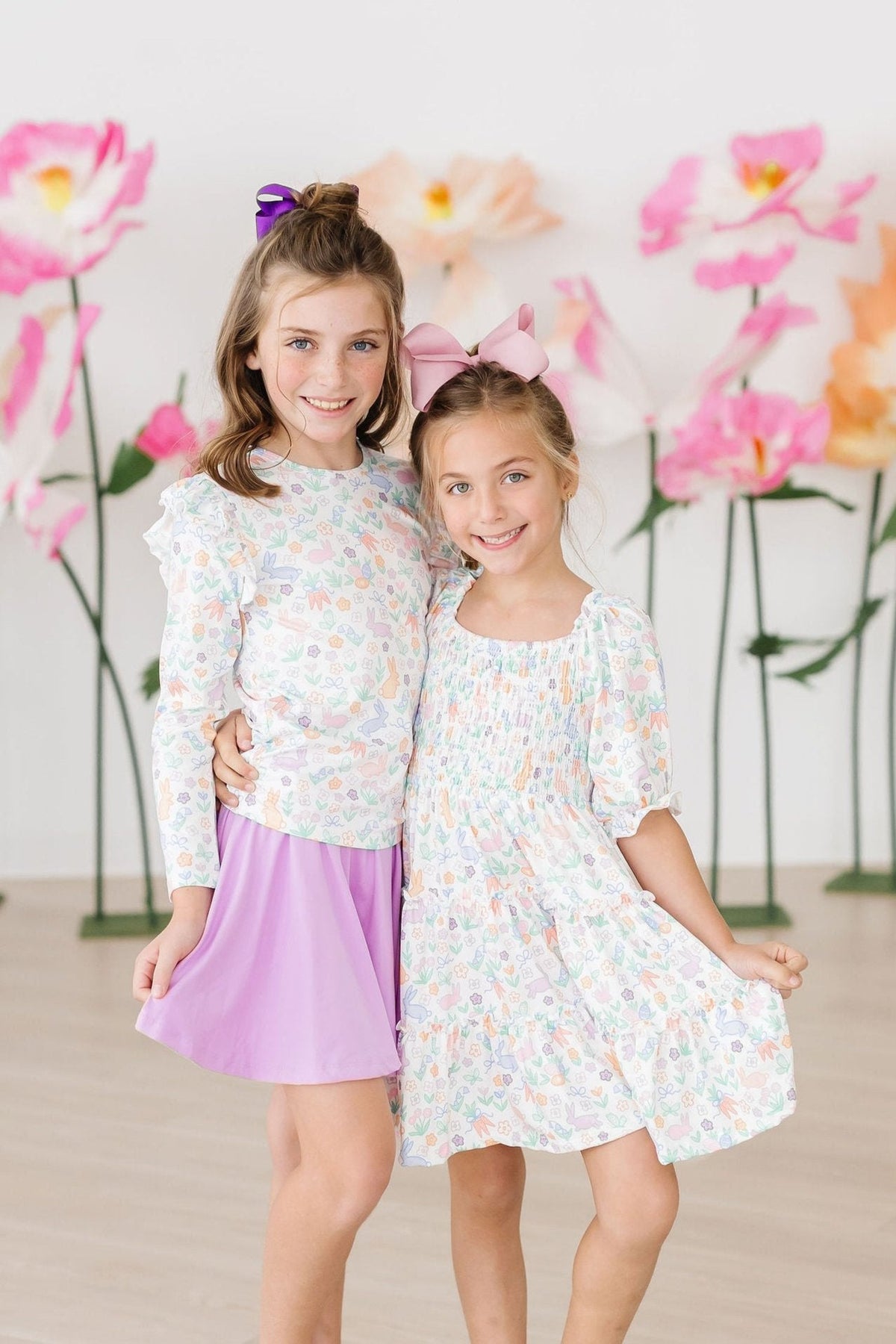 Hoppy Easter Smocked Ruffle Dress - Image 4