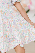Hoppy Easter Smocked Ruffle Dress - Image 5
