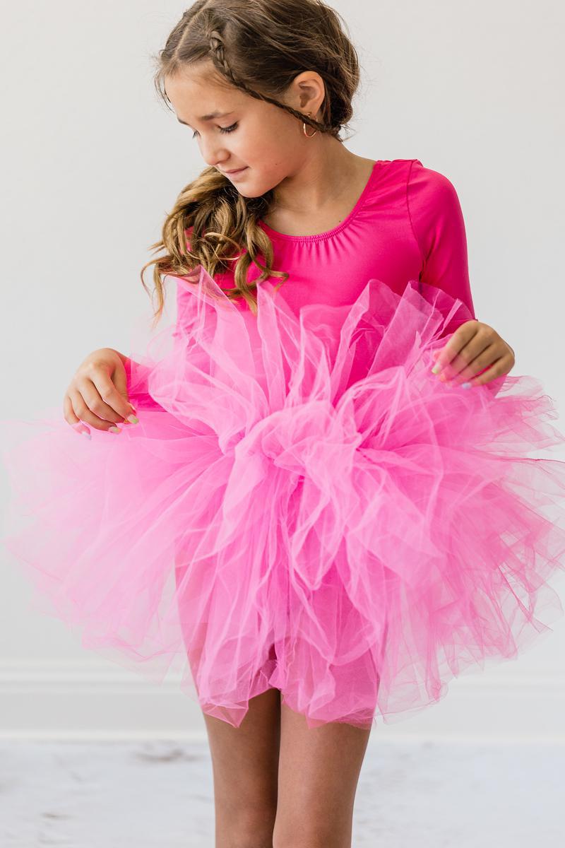 Hot Pink 3/4 Tutu Leotard - Image 5