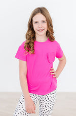 Hot Pink Ruffle Pocket Tee - Image 2