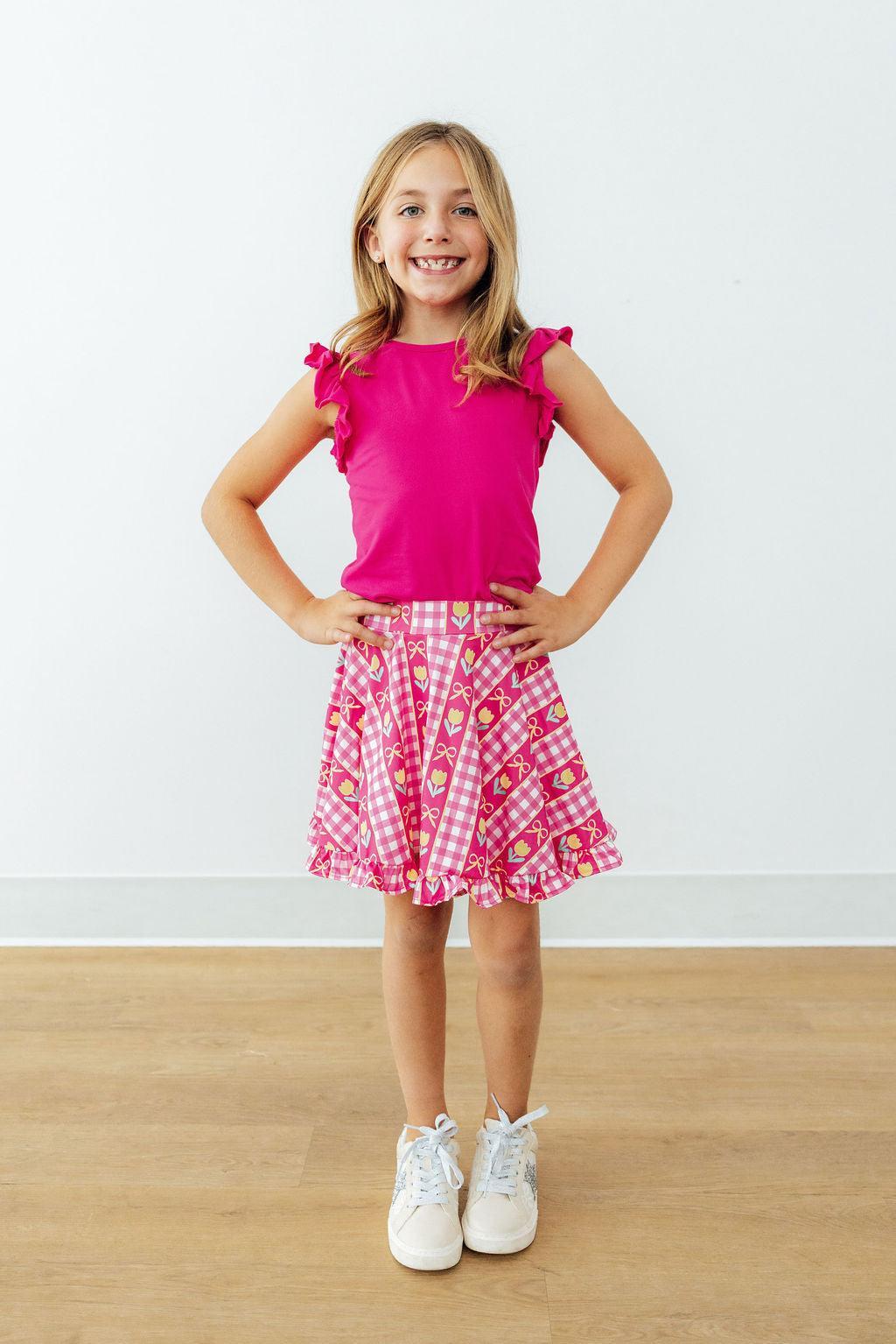 Hot Pink S/S Ruffle Tee - Image 3