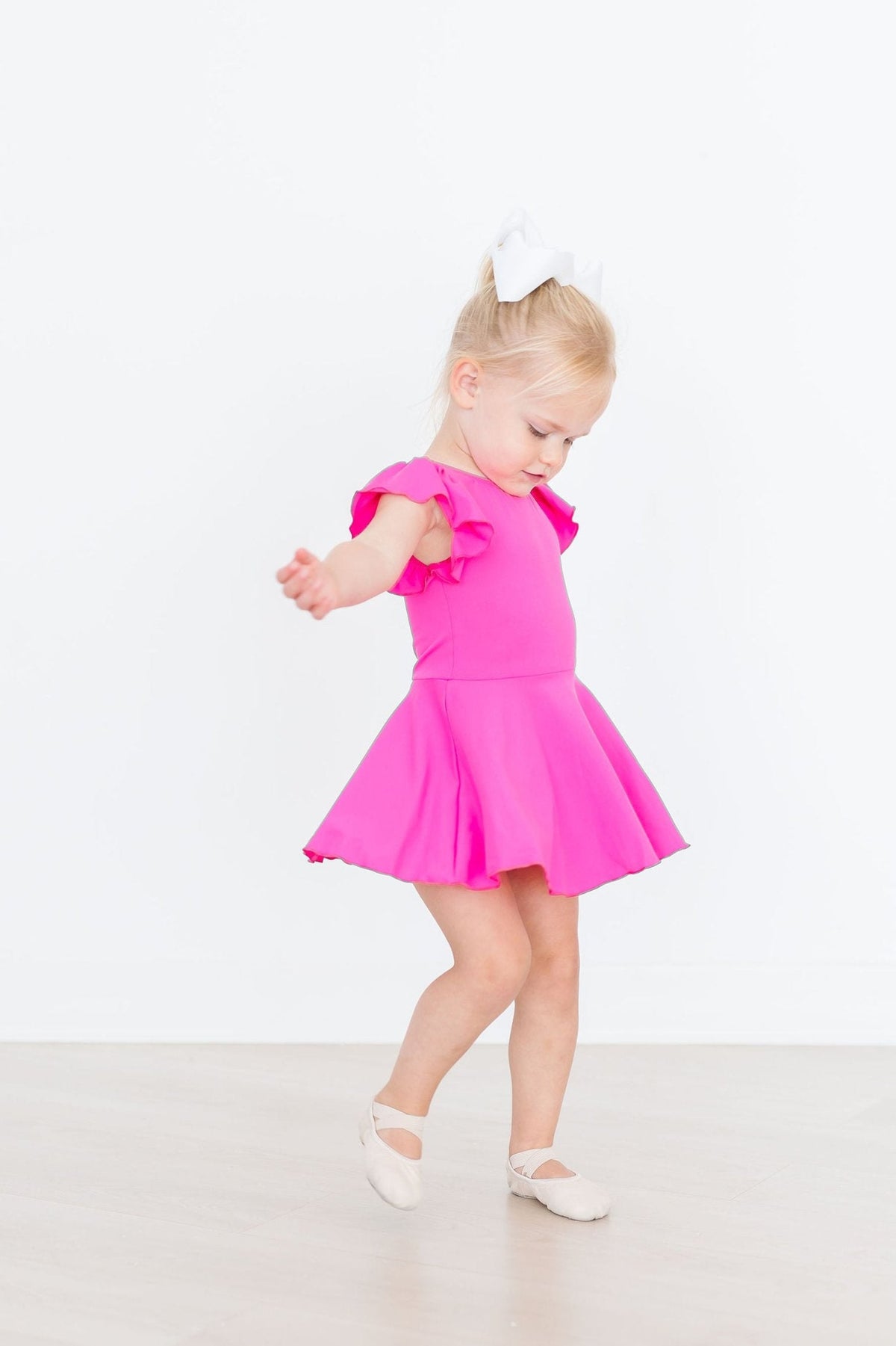 Hot Pink S/S Twirl Leotard - Image 3