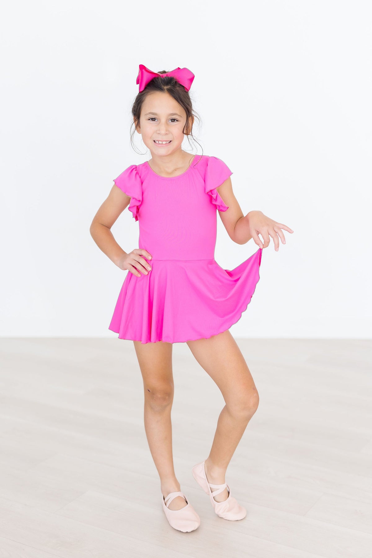 Hot Pink S/S Twirl Leotard - Image 5