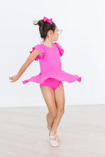 Hot Pink S/S Twirl Leotard - Image 6