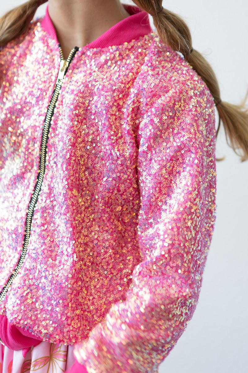 Hot Pink Sequin Jacket - Image 3