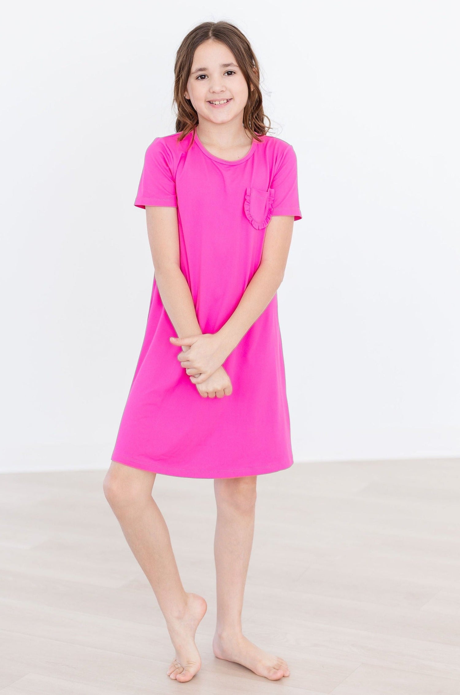Hot Pink T-Shirt Dress - Image 3