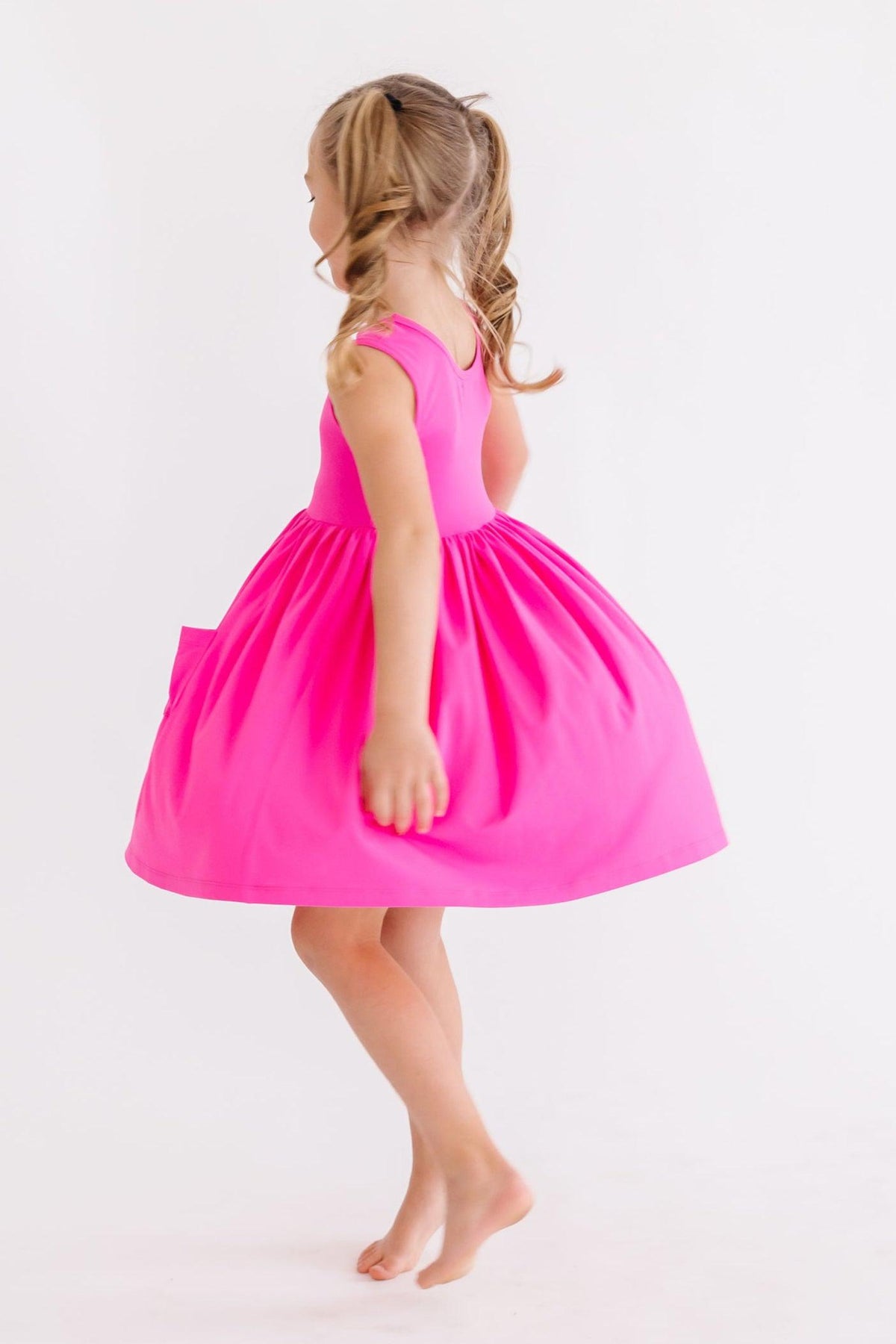 Hot Pink Tank Pocket Twirl Dress - Image 10