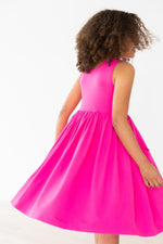 Hot Pink Tank Pocket Twirl Dress - Image 8