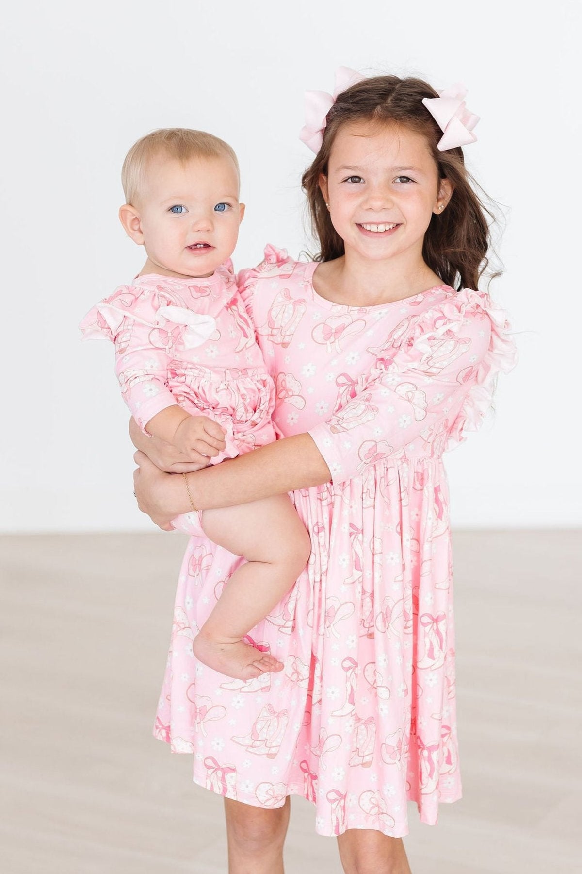 Howdy 3/4 Sleeve Ruffle Twirl Dress - Image 4