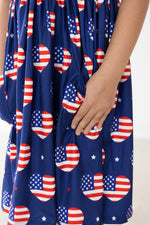 I Heart the USA S/S Pocket Twirl Dress - Image 2