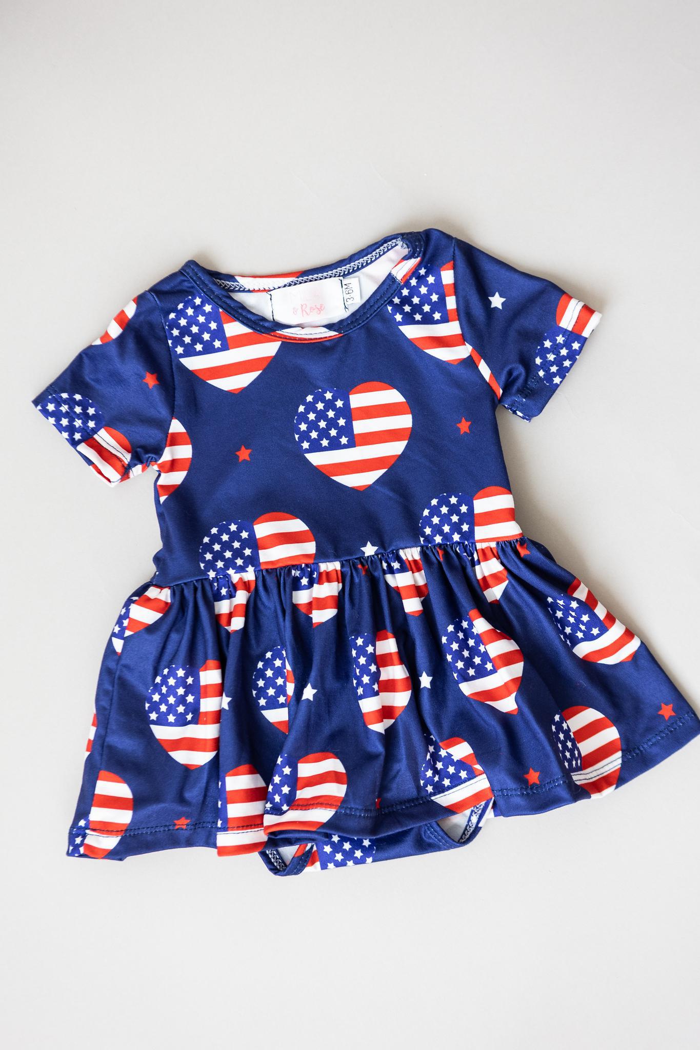 I Heart the USA S/S Twirl Bodysuit - Image 2