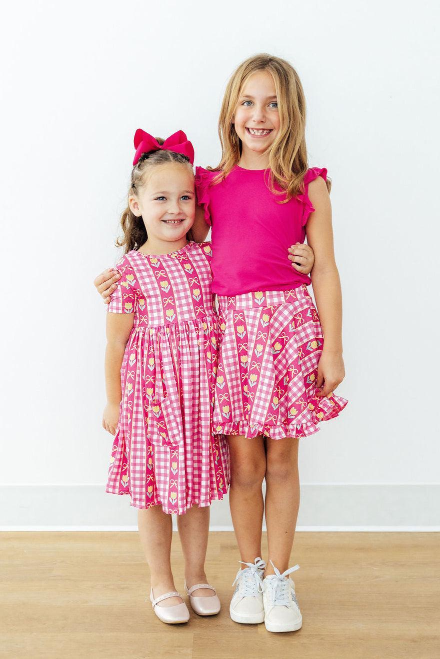 I Love You Tulip Much Ruffle Twirl Skort - Image 3