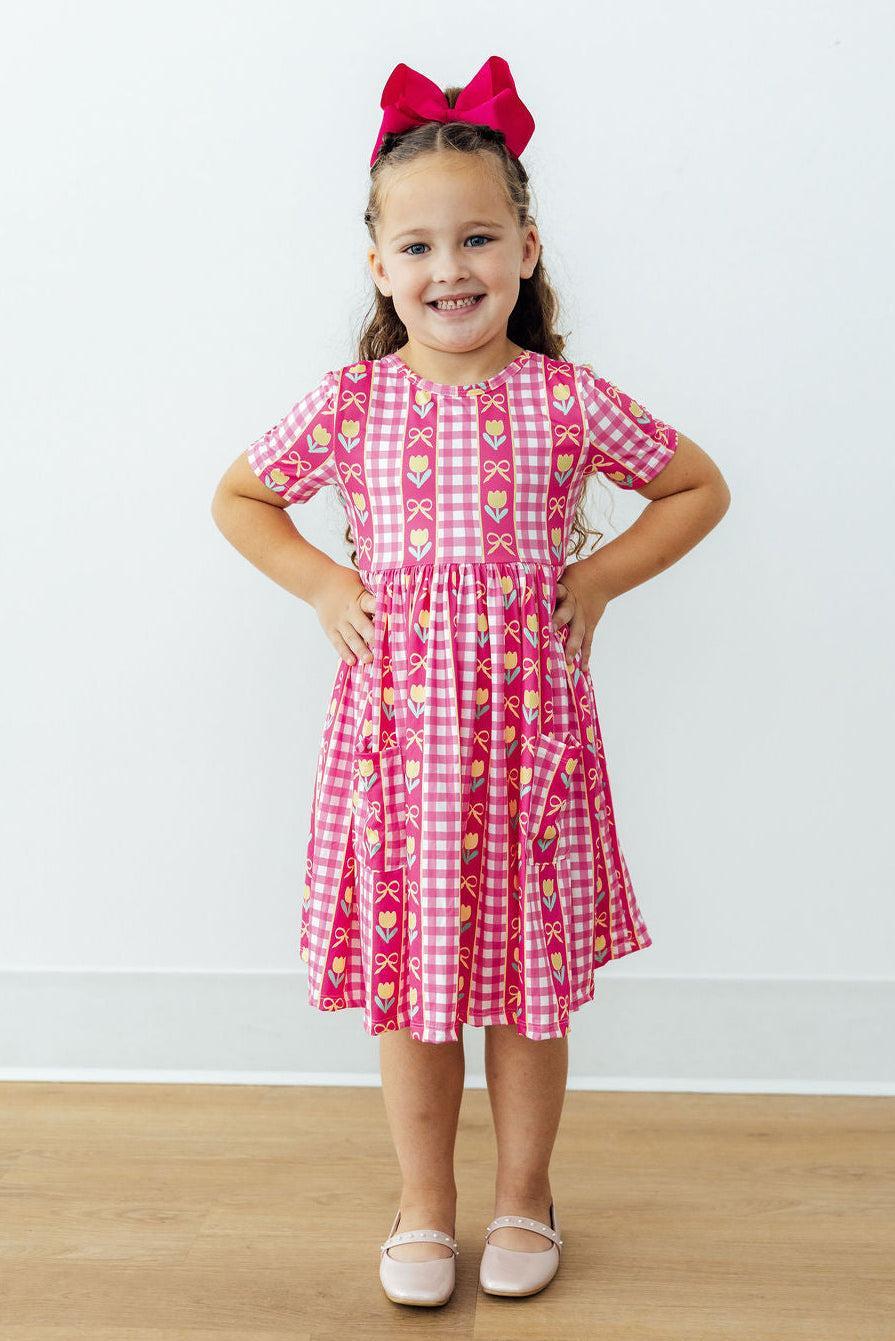 I Love You Tulip Much S/S Pocket Twirl Dress - Image 6