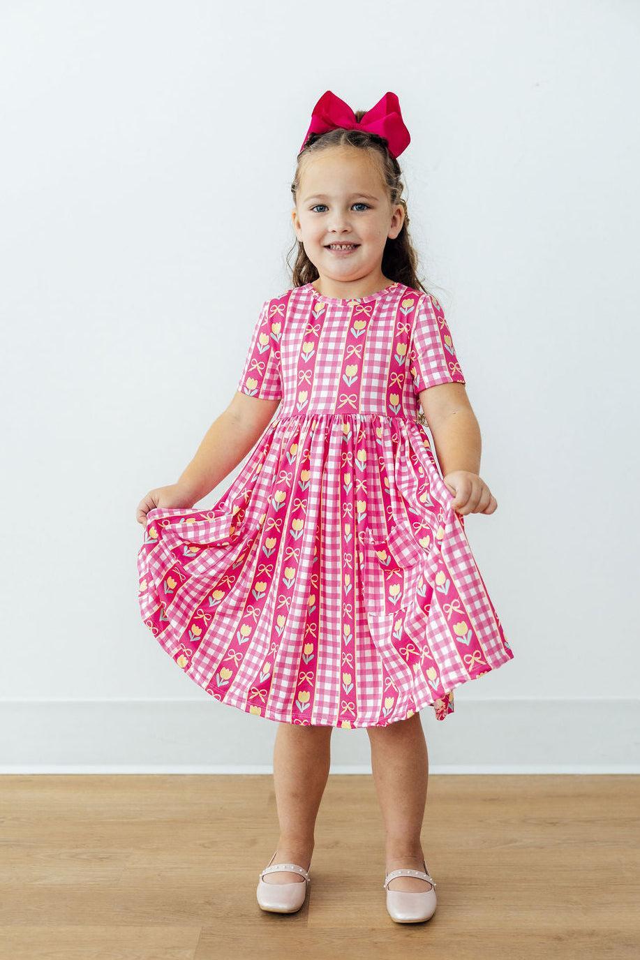 I Love You Tulip Much S/S Pocket Twirl Dress - Image 7