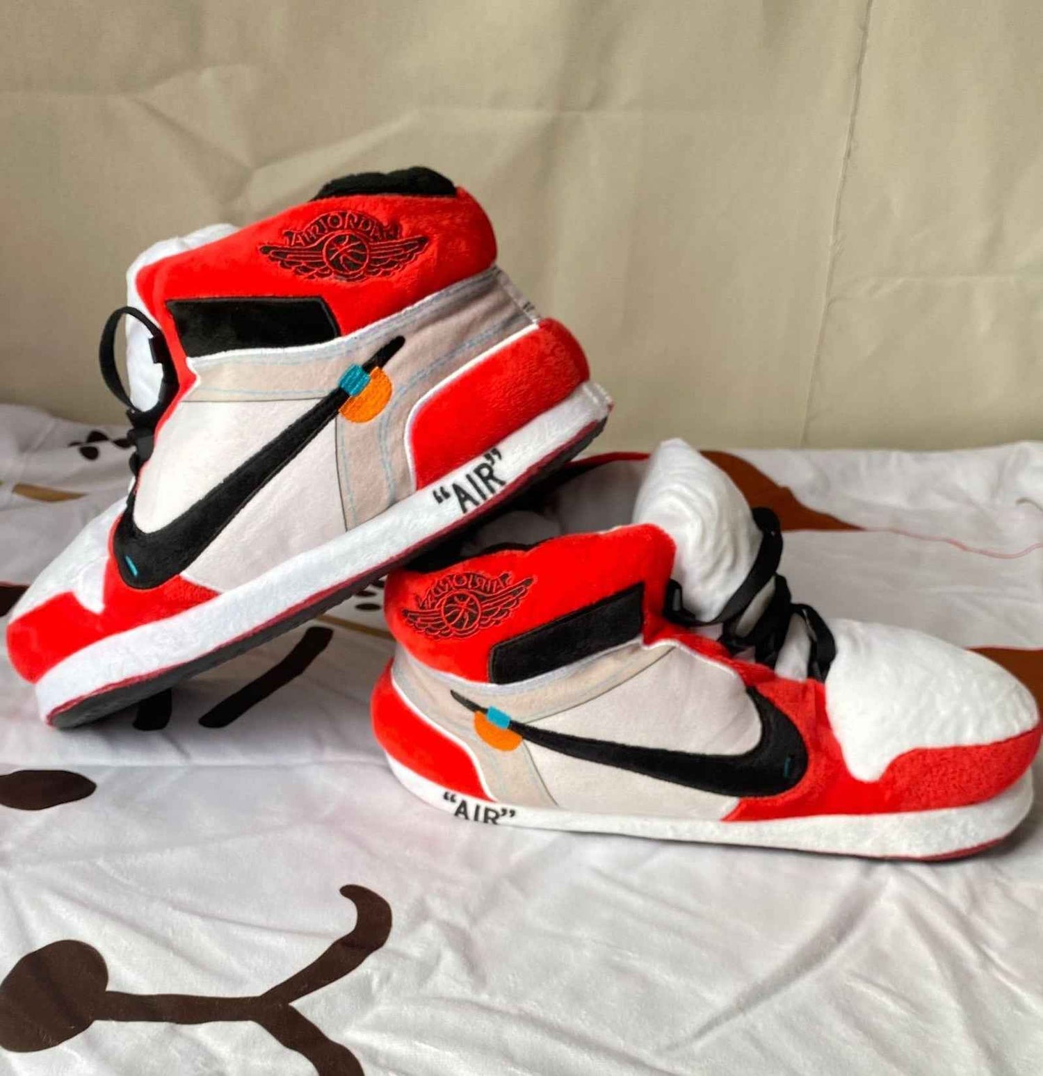 Sneaker Slippers Off-White  Red OG Jordan 1 unisex for adults&kids