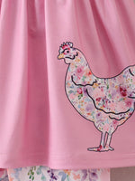 Rylee Faith Designs - Pink Girls Farm Animals Bell Bottoms outfit - alternate view 7