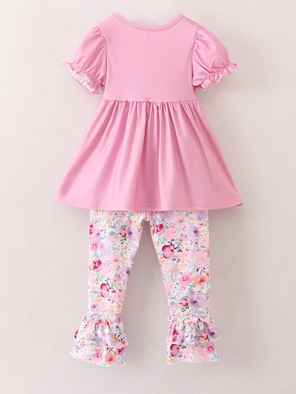 Rylee Faith Designs - Pink Girls Farm Animals Bell Bottoms outfit - alternate view 5