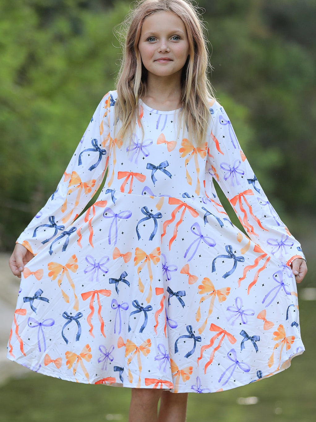 Rylee Faith Designs - Halloween Bow Spring and Summer Girls Dress