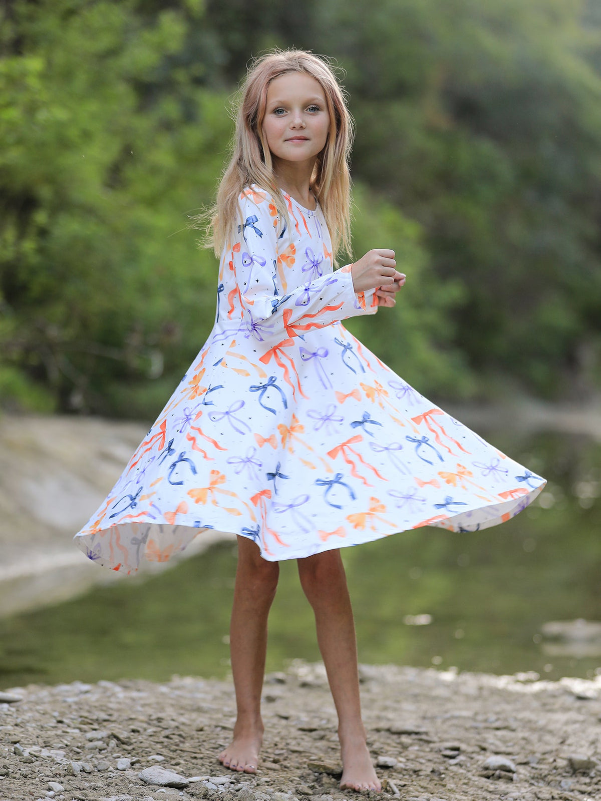 Rylee Faith Designs - Halloween Bow Spring and Summer Girls Dress - alternate view 3