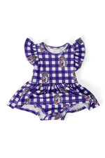 JMU Plaid Duke Dog Flutter Twirl Bodysuit - Image 2