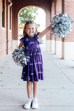 JMU Purple Duke Dog Flutter Twirl  Dress - Image 5