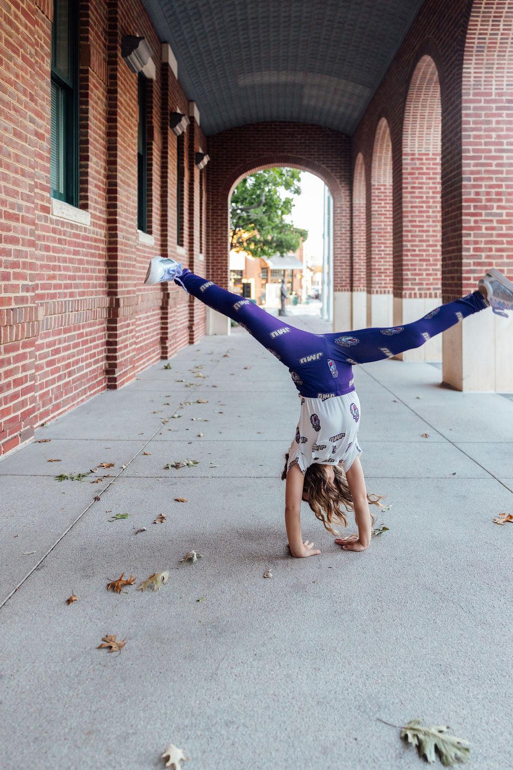 JMU Purple Duke Dog Leggings - Image 2