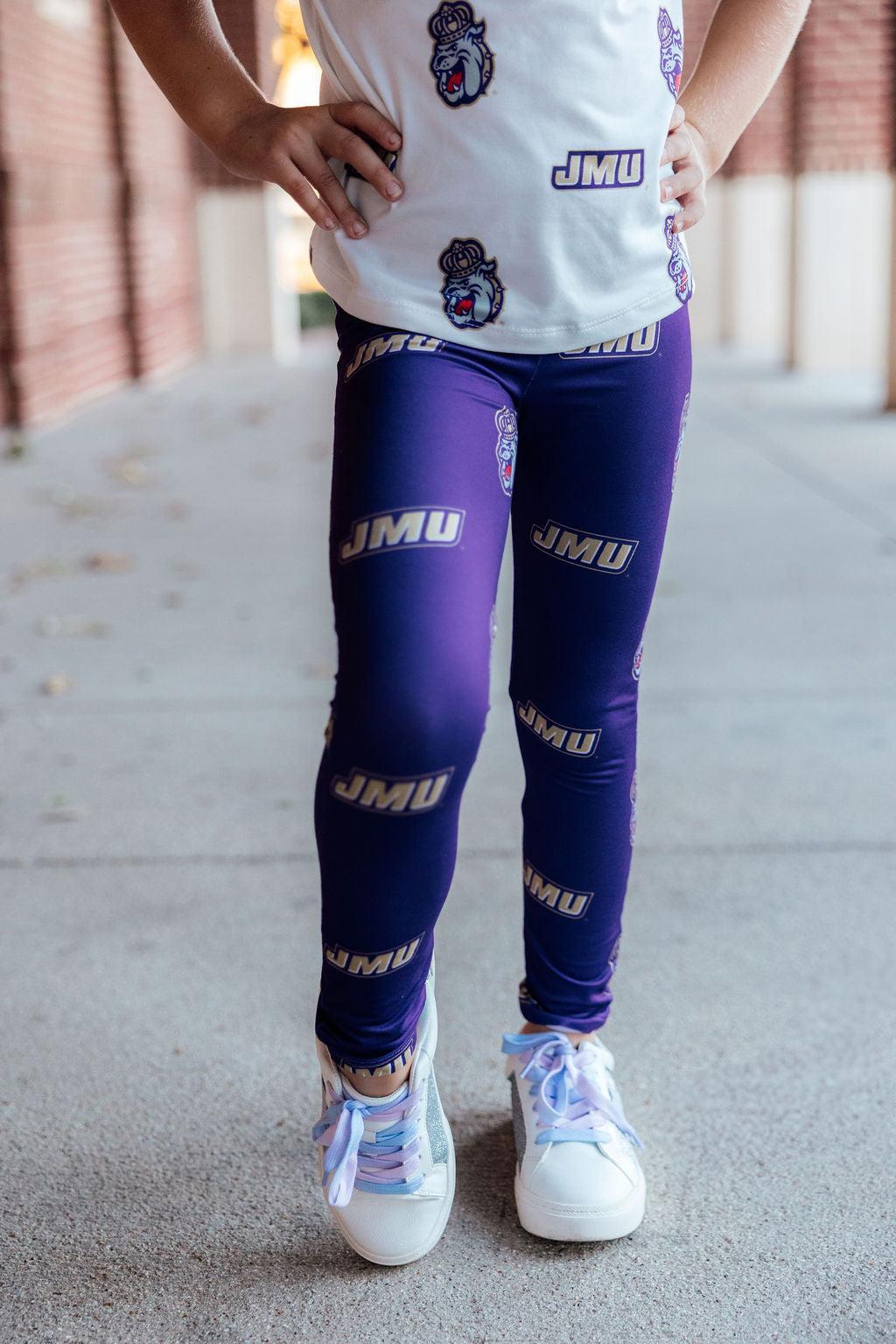 JMU Purple Duke Dog Leggings - Image 3