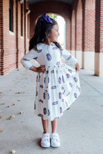 JMU White Duke Dog 3/4 Sleeve Pocket Twirl Dress - Image 5