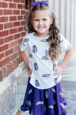 JMU White Duke Dog Ruffle Pocket Tee - Image 5
