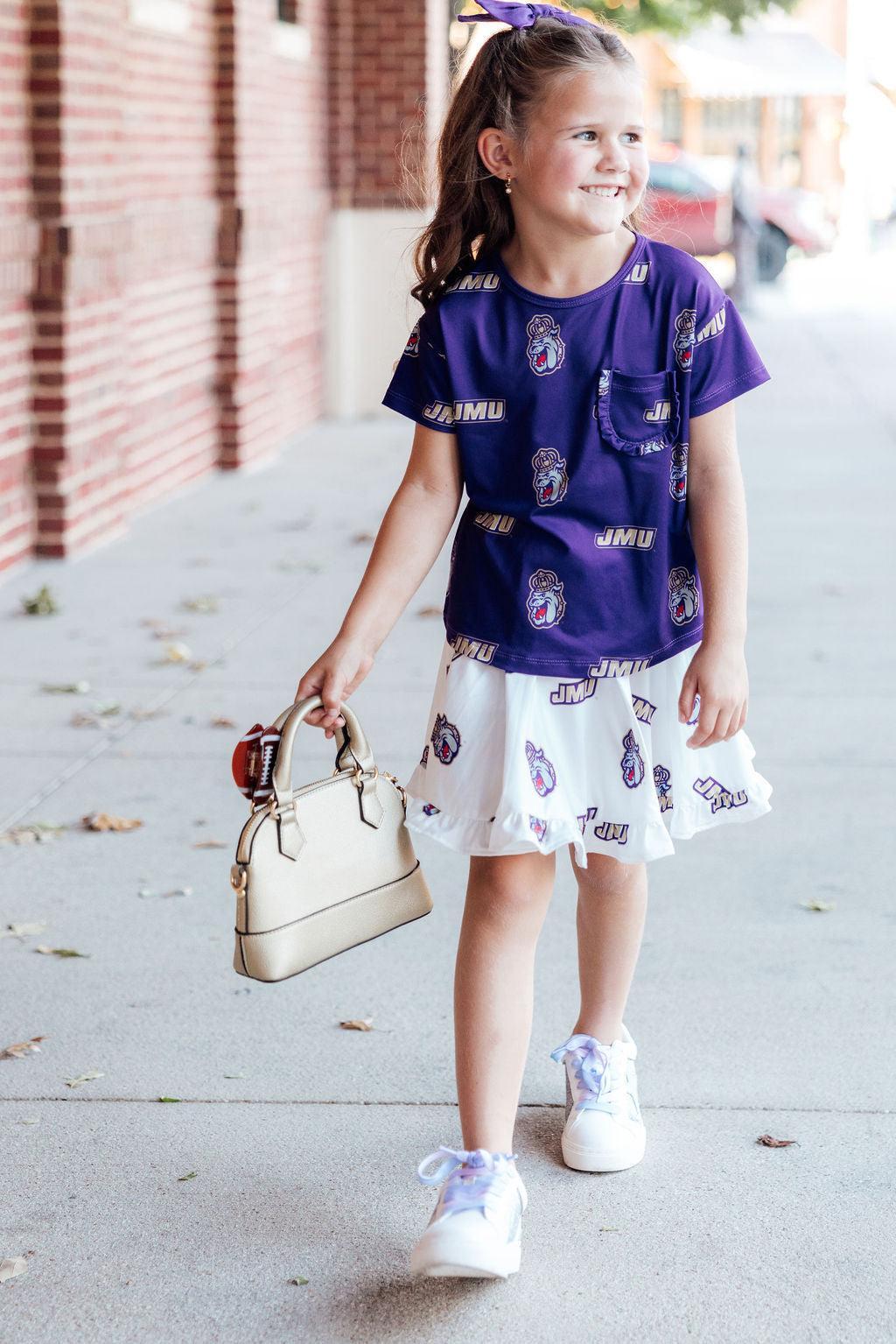 JMU White Duke Dog Twirl Skort - Image 2