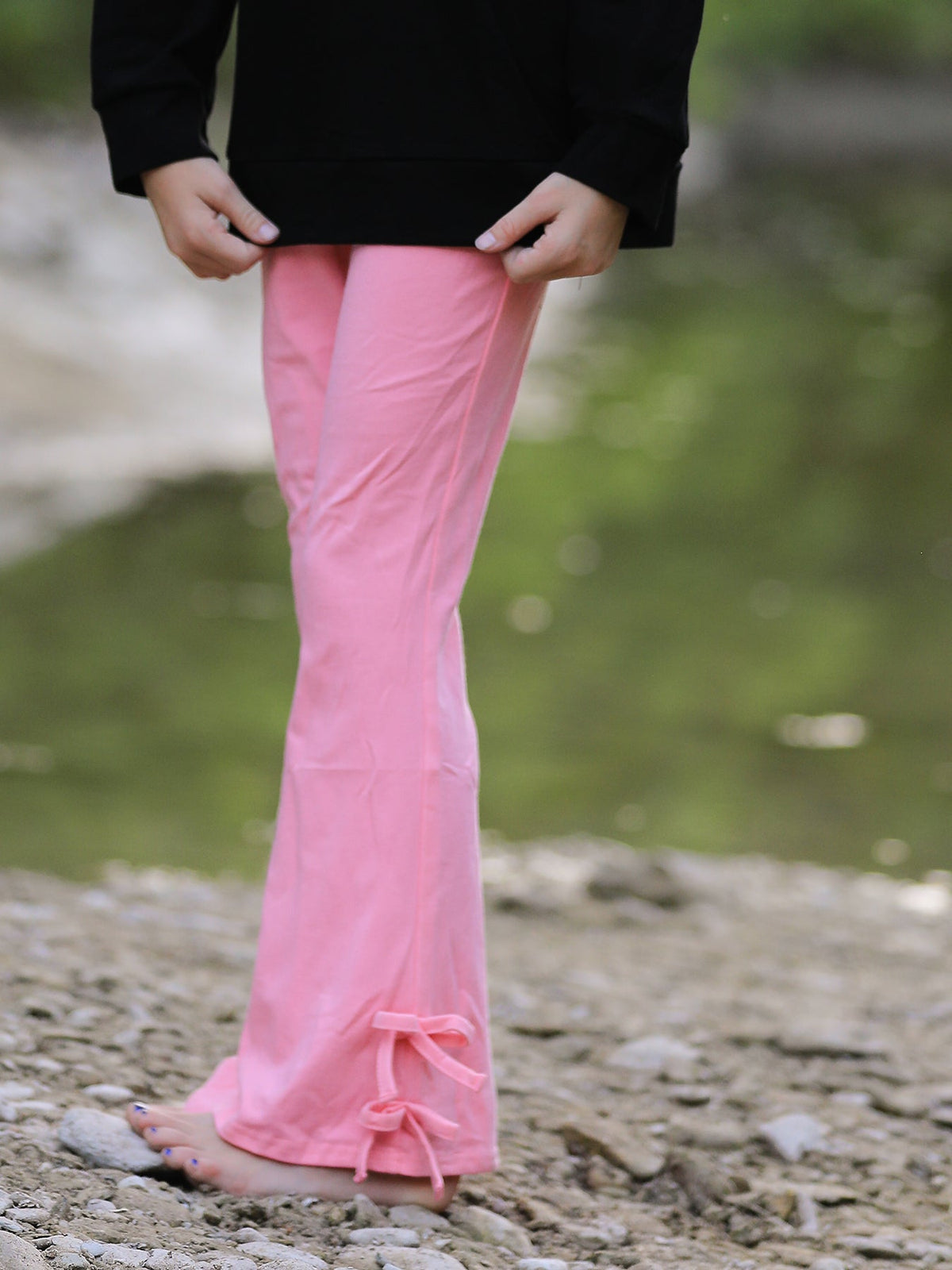 Rylee Faith Designs - Halloween Black Top + Pink Bell Bottoms - alternate view 7