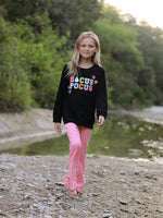 Rylee Faith Designs - Halloween Black Top + Pink Bell Bottoms - alternate view 3