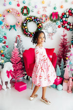 Jingle Bells 3/4 Sleeve Pocket Twirl Dress - Image 5
