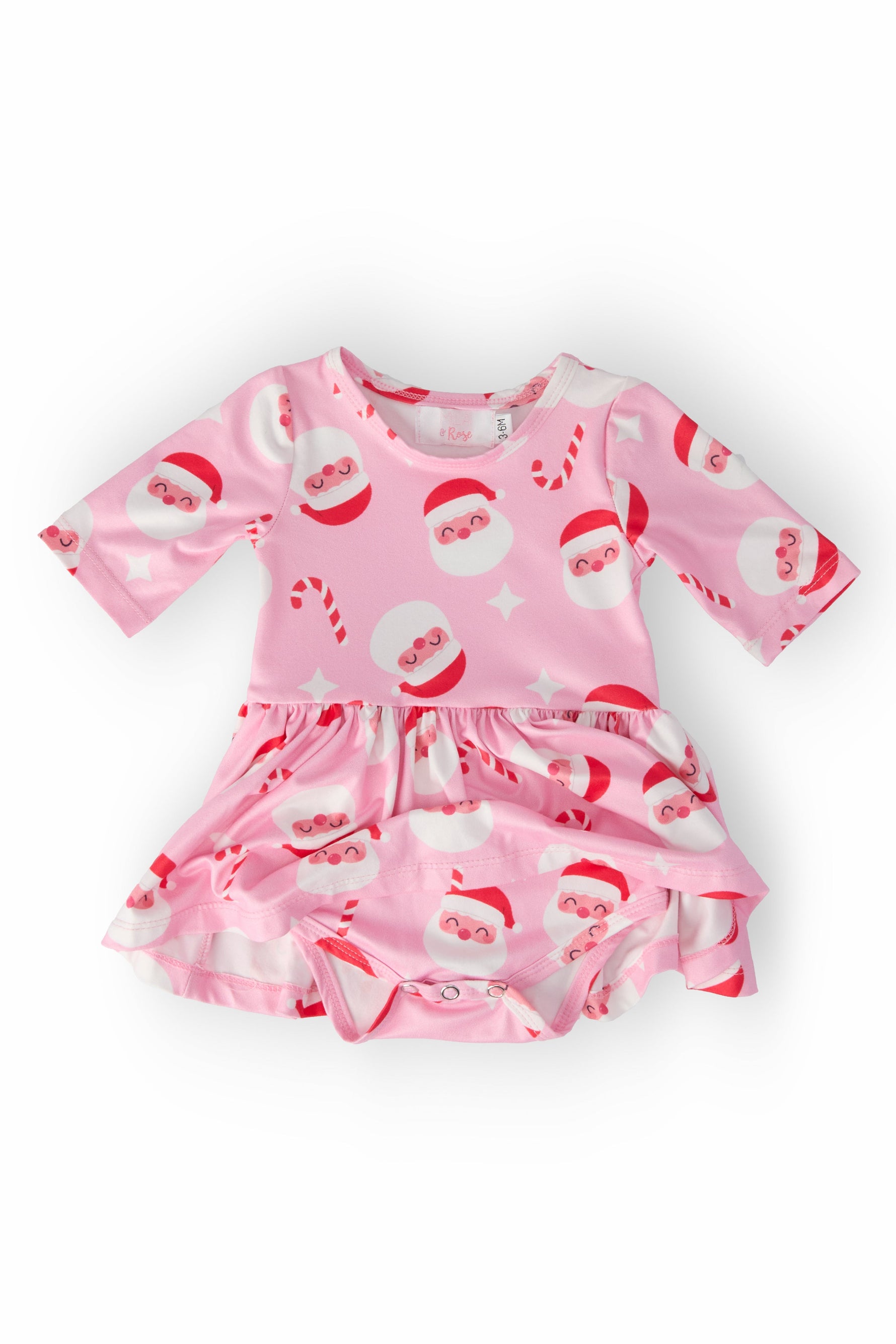 Jingle Bells 3/4 Sleeve Twirl Bodysuit - Image 3