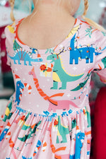 Jingle Saurus L/S Pocket Twirl Dress - Image 4