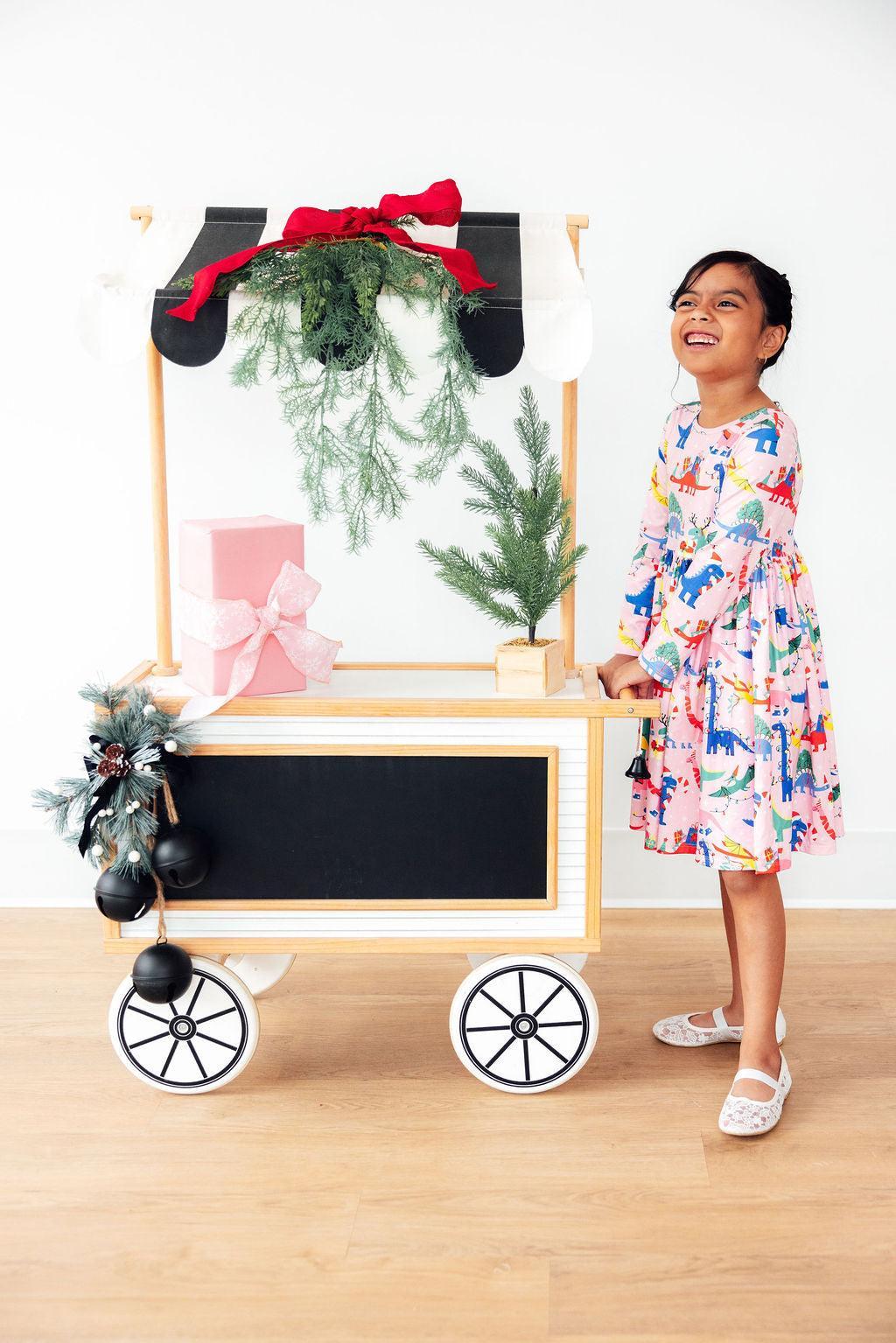 Jingle Saurus L/S Pocket Twirl Dress - Image 5