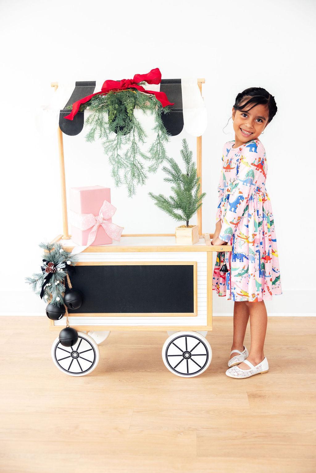 Jingle Saurus L/S Pocket Twirl Dress - Image 6