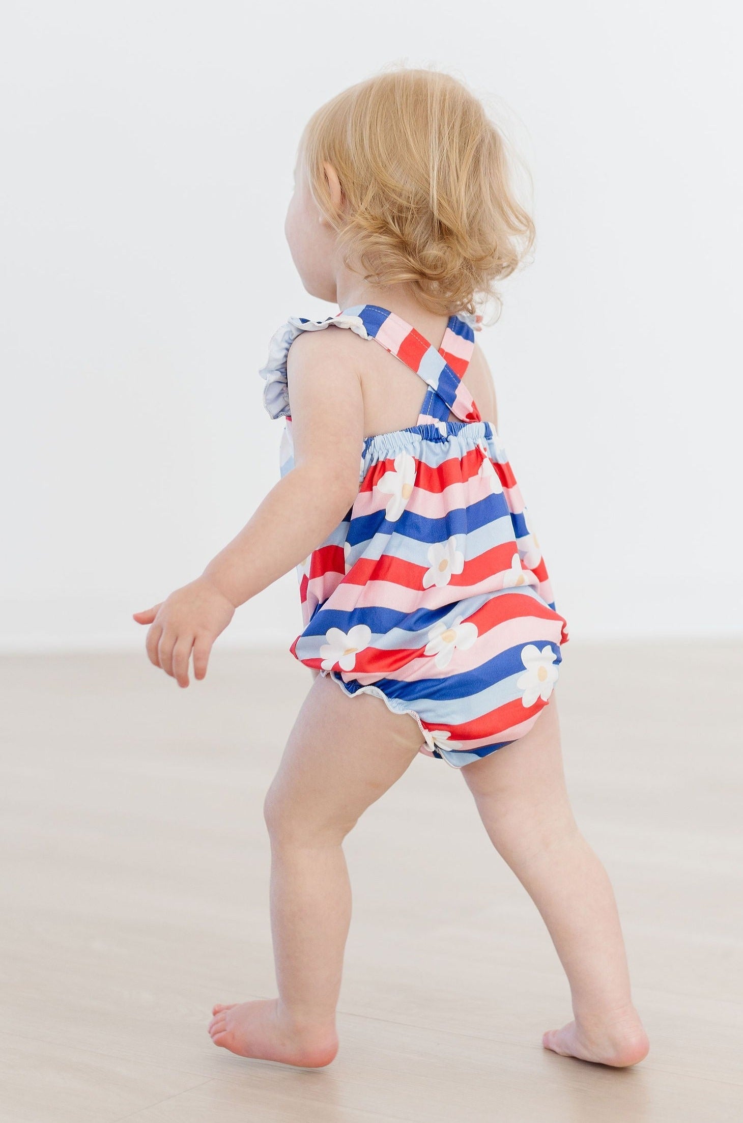 July Vibes Ruffle Cross Back Romper - Image 4