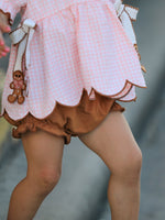 Rylee Faith Designs - Christmas Girls Gingerbread Peter Pan Collar Bloomer Set - alternate view 4