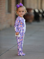 Rylee Faith Designs - Halloween Ghost Pumpkin Girls Romper Ruffle Zipper - alternate view 3