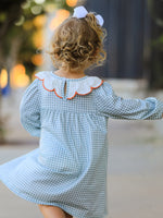 Rylee Faith Designs - Halloween Thanksgiving Pumpkin Embroidery Girls Dress Peter Pan Collar - alternate view 5