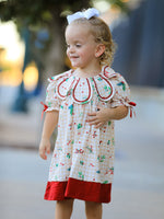 Rylee Faith Designs - Fall Gingham Girls Dress Ruffle Collar Bow
