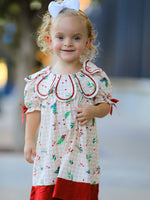 Rylee Faith Designs - Fall Gingham Girls Dress Ruffle Collar Bow - alternate view 2