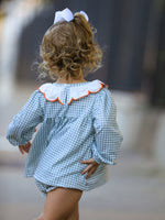 Rylee Faith Designs - Halloween Thanksgiving Embroidered Pumpkin Girls Bloomer Set - alternate view 4