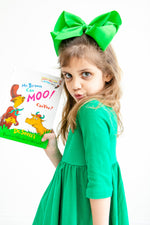 Kelly Green 3/4 Sleeve Pocket Twirl Dress - Image 3