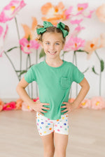 Kelly Green Ruffle Pocket Tee - Image 2