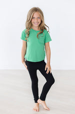 Kelly Green Ruffle Pocket Tee - Image 3